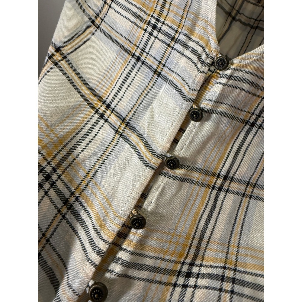 PAIGE tie front annecy MED plaid cute western concert jeans summer top blouse ec - Picture 5 of 8
